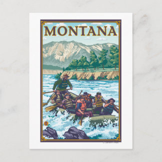 White Water Rafting - Montana Postcard