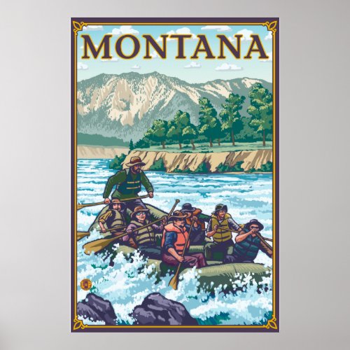 White Water Rafting _ Montana Poster