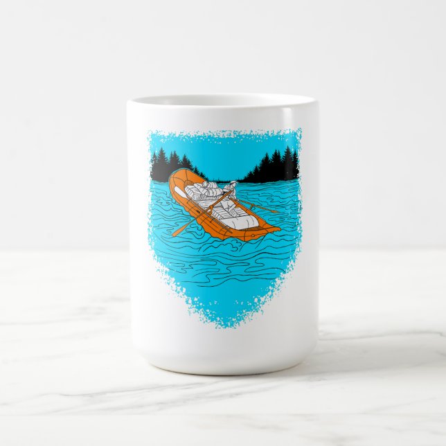 White Water Rafting Oar Rafter Coffee Mug (Center)