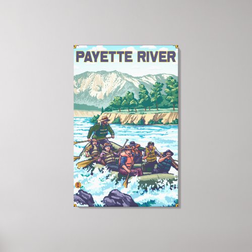 White Water Rafting _ Payette River Idaho Canvas Print