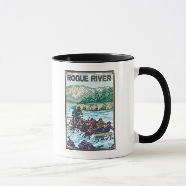White Water Rafting - Rogue River, Oregon Mug (Right)