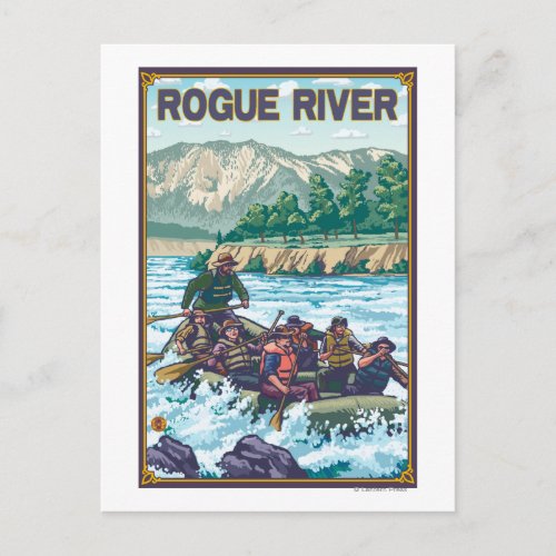 White Water Rafting _ Rogue River Oregon Postcard