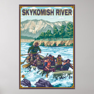 White Water Rafting - Skykomish River, WA Poster