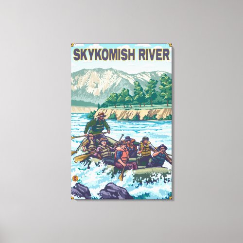 White Water Rafting _ Skykomish River Washingto Canvas Print