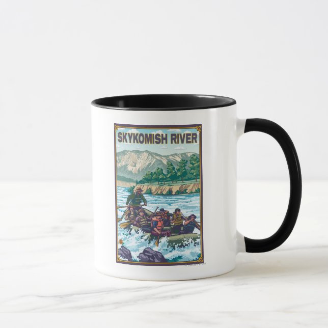 White Water Rafting - Skykomish River, Washingto Mug (Right)