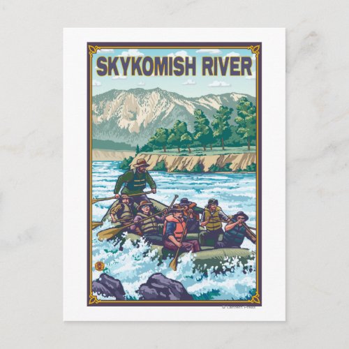 White Water Rafting _ Skykomish River Washingto Postcard