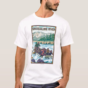 White Water Rafting - Snoqualmie River, T-Shirt