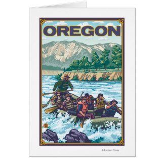 White Water Rafting- Vintage Travel Poster Cards