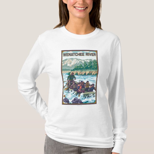White Water Rafting - Wenatchee River, Washingto T-Shirt (Front)