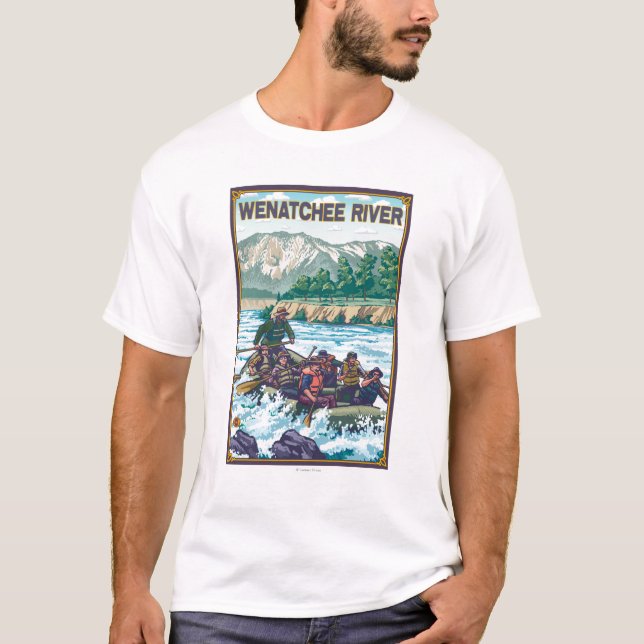 White Water Rafting - Wenatchee River, Washingto T-Shirt (Front)
