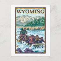 White Water Rafting - Wyoming Postcard