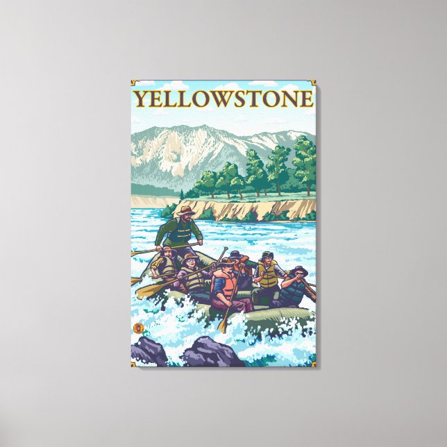 White Water Rafting - Yellowstone National Park Canvas Print (Front)
