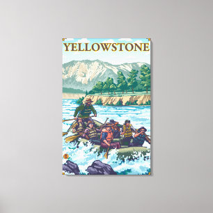 White Water Rafting - Yellowstone National Park Canvas Print