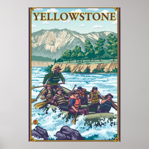 White Water Rafting _ Yellowstone National Park Poster