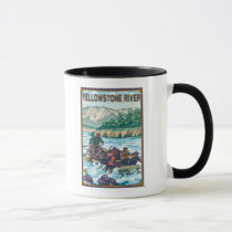 White Water Rafting - Yellowstone River, Montana Mug