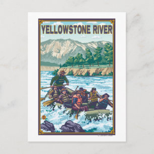 White Water Rafting - Yellowstone River, Montana Postcard