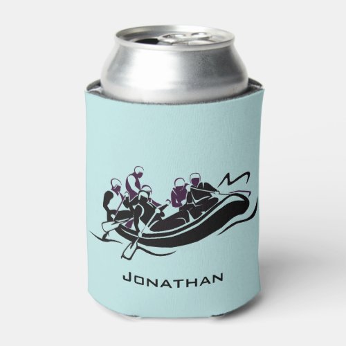 White Water River Rafting Design Can Cooler