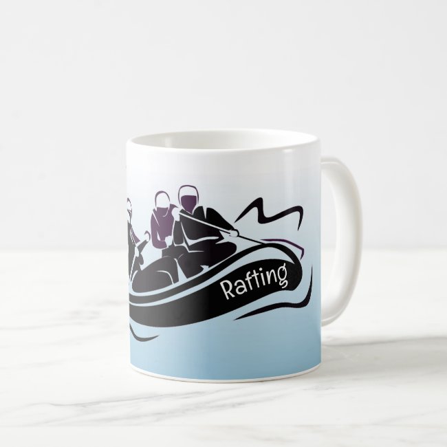 White Water River Rafting Design Coffee Mug