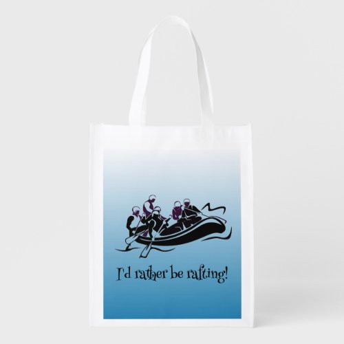 White Water River Rafting Design  Grocery Bag