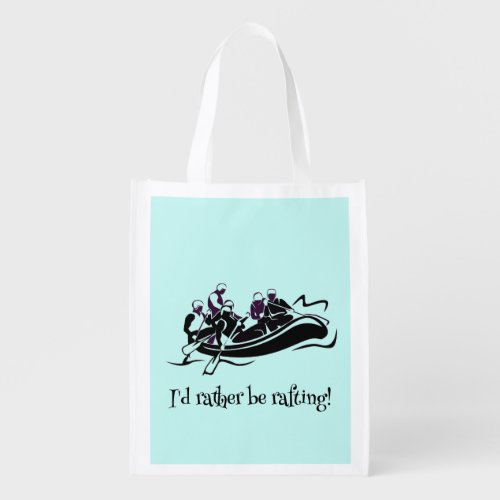 White Water River Rafting Design  Grocery Bag