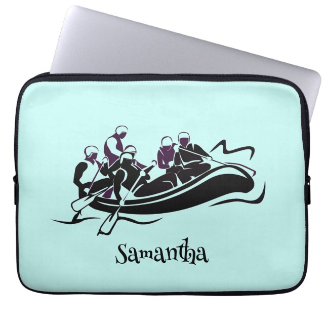 White Water River Rafting Design Laptop Sleeve (Front)
