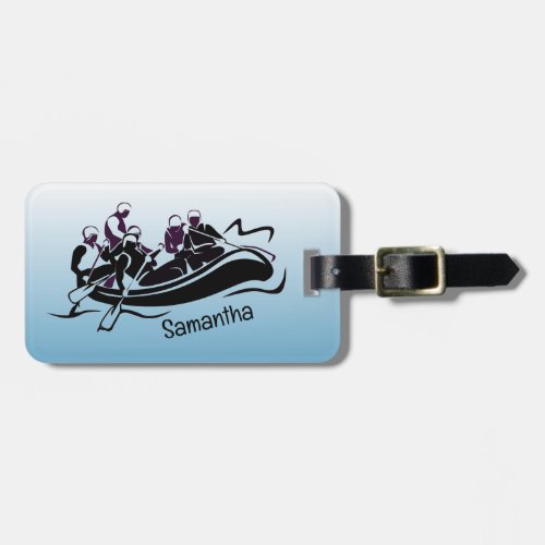White Water River Rafting Design Luggage Tag