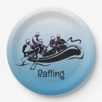 White Water River Rafting Design  Paper Plates