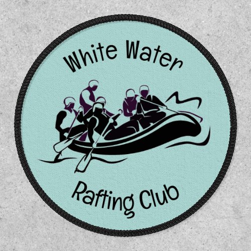 White Water River Rafting Design Patch