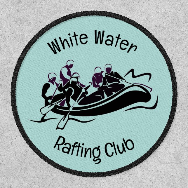 White Water River Rafting Design Patch (Front)