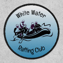 White Water River Rafting Design Patch