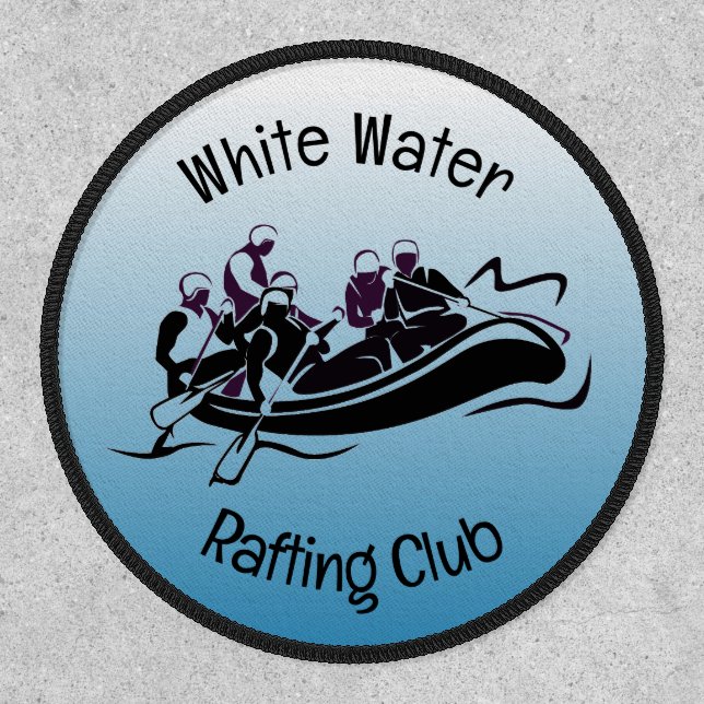 White Water River Rafting Design Patch (Front)