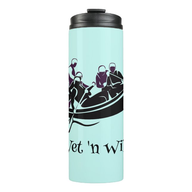 White Water River Rafting Design  Thermal Tumbler (Front)