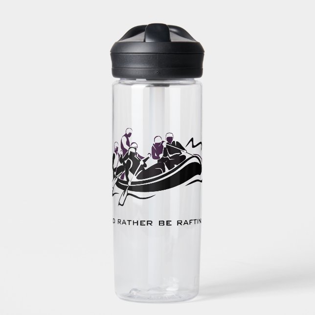 White Water River Rafting Design Water Bottle (Front)