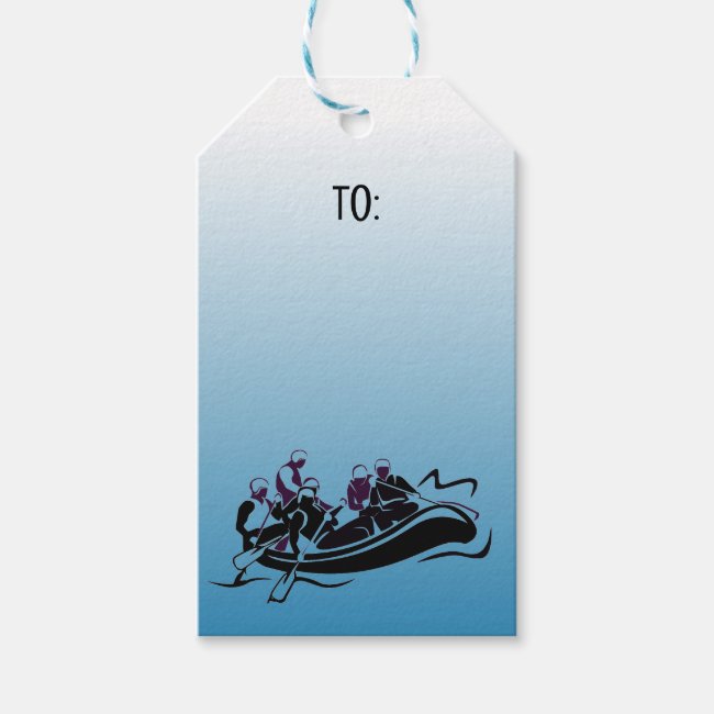 White Water River Rafting Gift Tag