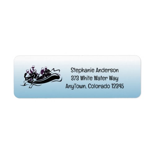 White Water River Rafting Return Address Label