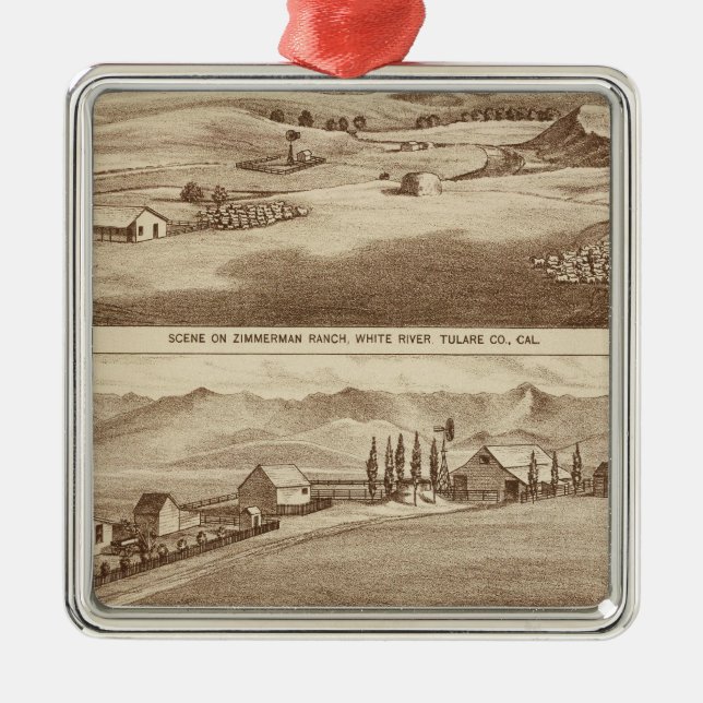 White Water, Saucelito ranches Metal Ornament (Front)