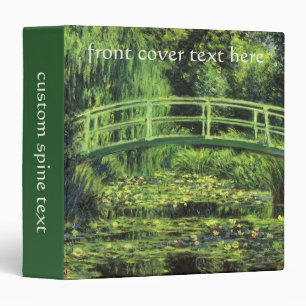 White Waterlilies by Claude Monet, Vintage Art 3 Ring Binder