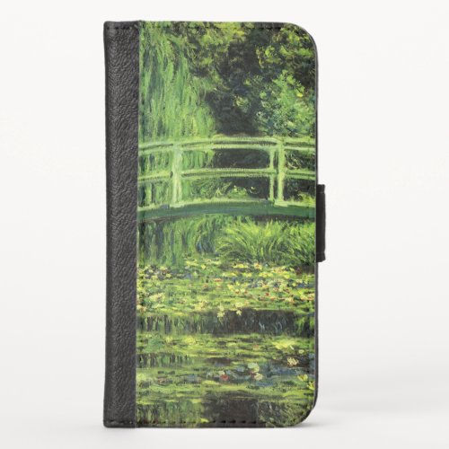 White Waterlilies by Claude Monet Vintage Art iPhone X Wallet Case