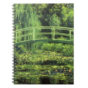White Waterlilies by Claude Monet, Vintage Art Notebook