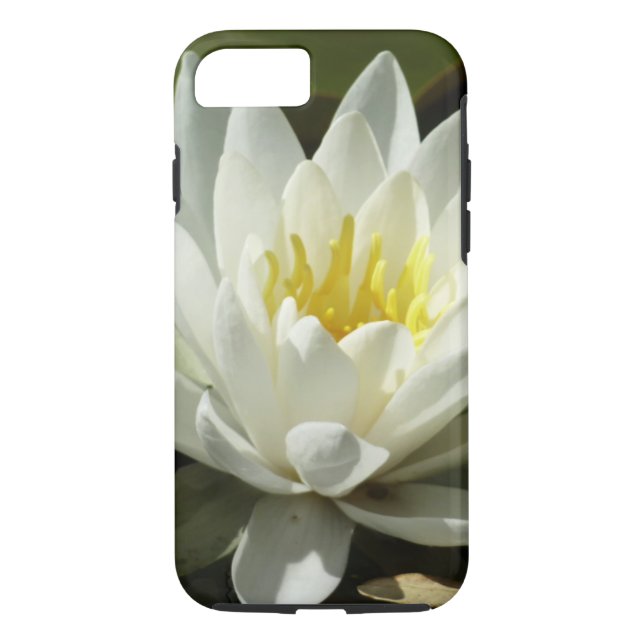 White Waterlily and Bud Floral Case-Mate iPhone Case (Back)