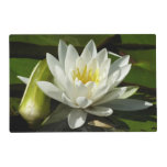 White Waterlily and Bud Floral Placemat