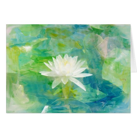 White Waterlily Blossom (Front Horizontal)