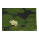 White Waterlily I Peaceful Floral Photography Placemat
