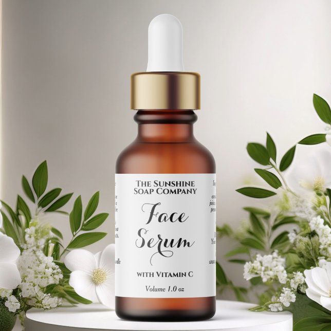 White Waterproof Cosmetics Dropper Bottle  Labels (Creator Uploaded)