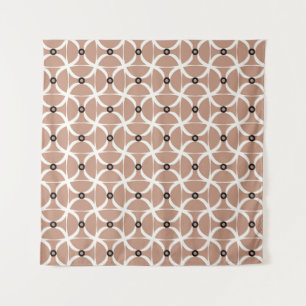White wavy lines: abstract seamless pattern tapestry