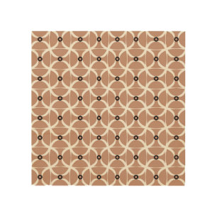 White wavy lines: abstract seamless pattern wood wall art