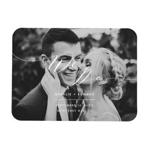 White we do elegant wedding photo magnet