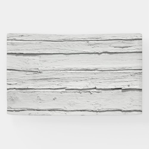 White Weathered Wood Banner