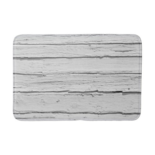 White Weathered Wood Bath Mat