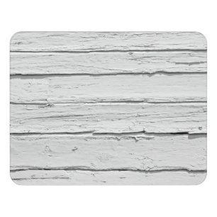 White Weathered Wood Door Sign
